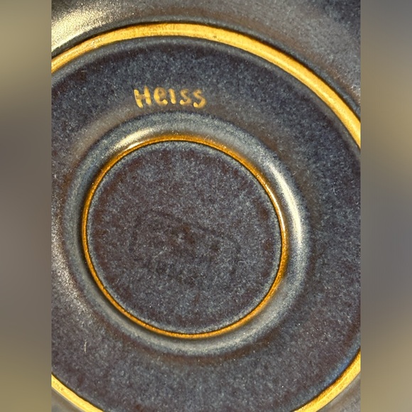 VTG Denby England Kismet Blue Stoneware Teacup and Saucer Heiss - Picture 10 of 12